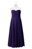 ColsBM Miah Royal Purple Plus Size Bridesmaid Dresses Sleeveless Sweetheart Pleated Sexy A-line Floor Length