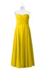 ColsBM Miah Yellow Plus Size Bridesmaid Dresses Sleeveless Sweetheart Pleated Sexy A-line Floor Length