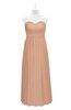 ColsBM Milani Almost Apricot Plus Size Bridesmaid Dresses Zip up Pleated Empire Plain Floor Length Sweetheart
