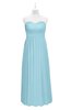 ColsBM Milani Aqua Plus Size Bridesmaid Dresses Zip up Pleated Empire Plain Floor Length Sweetheart