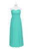 ColsBM Milani Blue Turquoise Plus Size Bridesmaid Dresses Zip up Pleated Empire Plain Floor Length Sweetheart