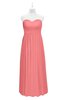 ColsBM Milani Coral Plus Size Bridesmaid Dresses Zip up Pleated Empire Plain Floor Length Sweetheart