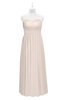 ColsBM Milani Cream Pink Plus Size Bridesmaid Dresses Zip up Pleated Empire Plain Floor Length Sweetheart