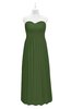ColsBM Milani Garden Green Plus Size Bridesmaid Dresses Zip up Pleated Empire Plain Floor Length Sweetheart