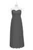 ColsBM Milani Grey Plus Size Bridesmaid Dresses Zip up Pleated Empire Plain Floor Length Sweetheart