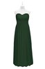 ColsBM Milani Hunter Green Plus Size Bridesmaid Dresses Zip up Pleated Empire Plain Floor Length Sweetheart