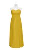 ColsBM Milani Lemon Curry Plus Size Bridesmaid Dresses Zip up Pleated Empire Plain Floor Length Sweetheart