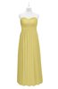 ColsBM Milani Misted Yellow Plus Size Bridesmaid Dresses Zip up Pleated Empire Plain Floor Length Sweetheart