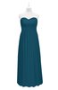 ColsBM Milani Moroccan Blue Plus Size Bridesmaid Dresses Zip up Pleated Empire Plain Floor Length Sweetheart