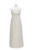 ColsBM Milani Off White Plus Size Bridesmaid Dresses Zip up Pleated Empire Plain Floor Length Sweetheart