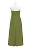 ColsBM Milani Olive Green Plus Size Bridesmaid Dresses Zip up Pleated Empire Plain Floor Length Sweetheart
