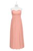 ColsBM Milani Peach Plus Size Bridesmaid Dresses Zip up Pleated Empire Plain Floor Length Sweetheart