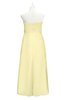 ColsBM Milani Soft Yellow Plus Size Bridesmaid Dresses Zip up Pleated Empire Plain Floor Length Sweetheart