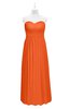 ColsBM Milani Tangerine Plus Size Bridesmaid Dresses Zip up Pleated Empire Plain Floor Length Sweetheart