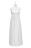 ColsBM Milani White Plus Size Bridesmaid Dresses Zip up Pleated Empire Plain Floor Length Sweetheart