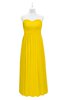 ColsBM Milani Yellow Plus Size Bridesmaid Dresses Zip up Pleated Empire Plain Floor Length Sweetheart