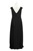 ColsBM Miya Black Plus Size Bridesmaid Dresses Mature Sleeveless V-neck Backless Floor Length Ruching