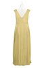 ColsBM Miya Gold Plus Size Bridesmaid Dresses Mature Sleeveless V-neck Backless Floor Length Ruching