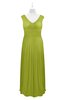 ColsBM Miya Green Oasis Plus Size Bridesmaid Dresses Mature Sleeveless V-neck Backless Floor Length Ruching