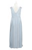 ColsBM Miya Illusion Blue Plus Size Bridesmaid Dresses Mature Sleeveless V-neck Backless Floor Length Ruching