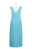 ColsBM Miya Light Blue Plus Size Bridesmaid Dresses Mature Sleeveless V-neck Backless Floor Length Ruching