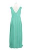 ColsBM Miya Mint Green Plus Size Bridesmaid Dresses Mature Sleeveless V-neck Backless Floor Length Ruching