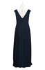 ColsBM Miya Navy Blue Plus Size Bridesmaid Dresses Mature Sleeveless V-neck Backless Floor Length Ruching