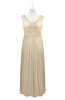 ColsBM Miya Novelle Peach Plus Size Bridesmaid Dresses Mature Sleeveless V-neck Backless Floor Length Ruching