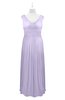 ColsBM Miya Pastel Lilac Plus Size Bridesmaid Dresses Mature Sleeveless V-neck Backless Floor Length Ruching