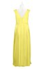 ColsBM Miya Yellow Iris Plus Size Bridesmaid Dresses Mature Sleeveless V-neck Backless Floor Length Ruching