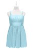 ColsBM Wilt Aqua Plus Size Bridesmaid Dresses Spaghetti Zipper Sleeveless Sash Mini Informal