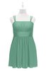 ColsBM Wilt Beryl Green Plus Size Bridesmaid Dresses Spaghetti Zipper Sleeveless Sash Mini Informal