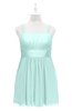 ColsBM Wilt Blue Glass Plus Size Bridesmaid Dresses Spaghetti Zipper Sleeveless Sash Mini Informal