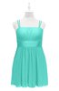 ColsBM Wilt Blue Turquoise Plus Size Bridesmaid Dresses Spaghetti Zipper Sleeveless Sash Mini Informal