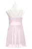 ColsBM Wilt Blush Plus Size Bridesmaid Dresses Spaghetti Zipper Sleeveless Sash Mini Informal