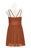 ColsBM Wilt Bombay Brown Plus Size Bridesmaid Dresses Spaghetti Zipper Sleeveless Sash Mini Informal