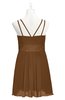 ColsBM Wilt Brown Plus Size Bridesmaid Dresses Spaghetti Zipper Sleeveless Sash Mini Informal