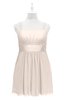 ColsBM Wilt Cream Pink Plus Size Bridesmaid Dresses Spaghetti Zipper Sleeveless Sash Mini Informal