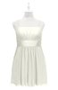 ColsBM Wilt Cream Plus Size Bridesmaid Dresses Spaghetti Zipper Sleeveless Sash Mini Informal