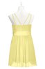 ColsBM Wilt Daffodil Plus Size Bridesmaid Dresses Spaghetti Zipper Sleeveless Sash Mini Informal