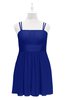 ColsBM Wilt Electric Blue Plus Size Bridesmaid Dresses Spaghetti Zipper Sleeveless Sash Mini Informal