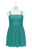 ColsBM Wilt Emerald Green Plus Size Bridesmaid Dresses Spaghetti Zipper Sleeveless Sash Mini Informal