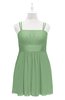 ColsBM Wilt Fair Green Plus Size Bridesmaid Dresses Spaghetti Zipper Sleeveless Sash Mini Informal