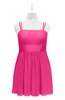 ColsBM Wilt Fandango Pink Plus Size Bridesmaid Dresses Spaghetti Zipper Sleeveless Sash Mini Informal