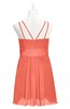 ColsBM Wilt Fusion Coral Plus Size Bridesmaid Dresses Spaghetti Zipper Sleeveless Sash Mini Informal