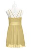 ColsBM Wilt Gold Plus Size Bridesmaid Dresses Spaghetti Zipper Sleeveless Sash Mini Informal