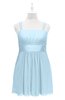ColsBM Wilt Ice Blue Plus Size Bridesmaid Dresses Spaghetti Zipper Sleeveless Sash Mini Informal