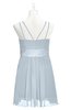 ColsBM Wilt Illusion Blue Plus Size Bridesmaid Dresses Spaghetti Zipper Sleeveless Sash Mini Informal