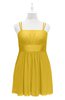 ColsBM Wilt Lemon Curry Plus Size Bridesmaid Dresses Spaghetti Zipper Sleeveless Sash Mini Informal