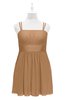 ColsBM Wilt Light Brown Plus Size Bridesmaid Dresses Spaghetti Zipper Sleeveless Sash Mini Informal